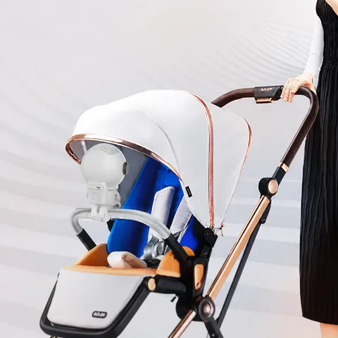 Portable Astronaut Clip Fan Mini USB Rechargeable Baby Stroller Desktop Silent Fan