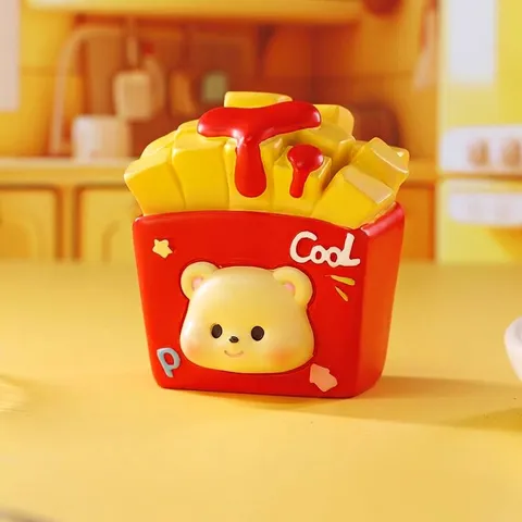 Figura Sorpresa de Resina de Comida de Animales Kawaii Adorable Adorno de Escritorio de Comida de Animales Figura Miniatura
