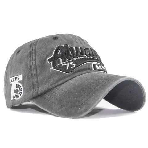 Vintage Gewaschene Baumwolle Baseballkappe Bestickt Always 75 Distressed Dad Hat Unisex Retro Outdoor Sonnenschutz Snapback Hut