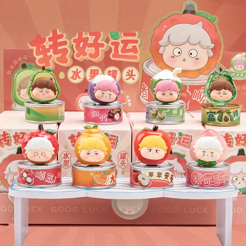Creative Fruit Canned Blind Box Kawaii Resin Desktop Ornament Mystery Box Cute Figurine Surprising Gifts For Desktop Decor