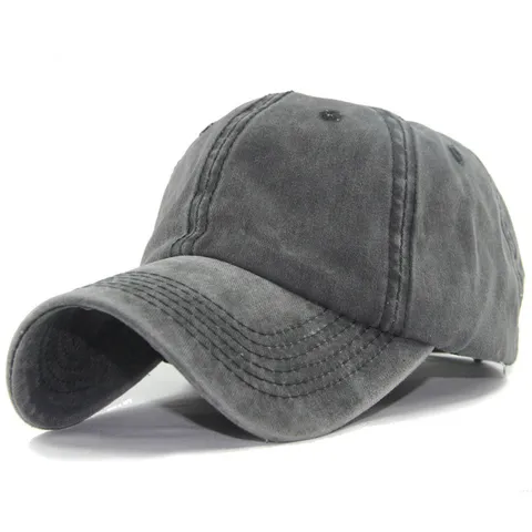Amerikanischer Vintage Gewaschen Baumwolle Baseballkappe Distressed Einfarbig Soft Top Verstellbar Outdoor Sonnenhut Für Herren Damen Lässig Sport Kappe