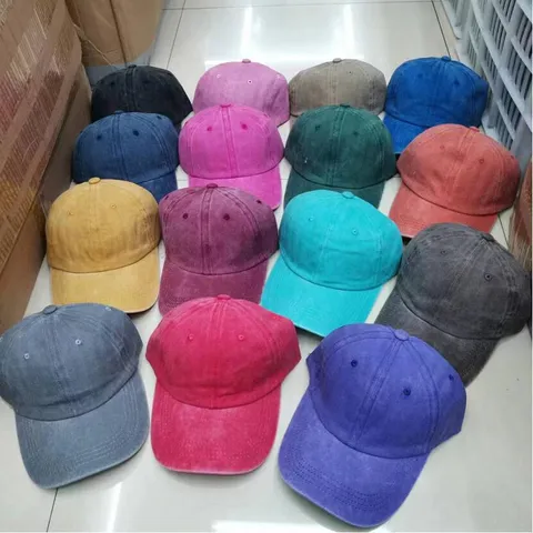 Amerikanischer Vintage Gewaschen Baumwolle Baseballkappe Distressed Einfarbig Soft Top Verstellbar Outdoor Sonnenhut Für Herren Damen Lässig Sport Kappe