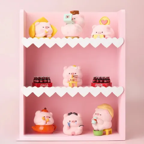 Cartoon Pig Resin Figurine Blind Box Lucky Pig Action Figure Desktop Ornament Home Office Decoration Cute Piggy Toys Gift