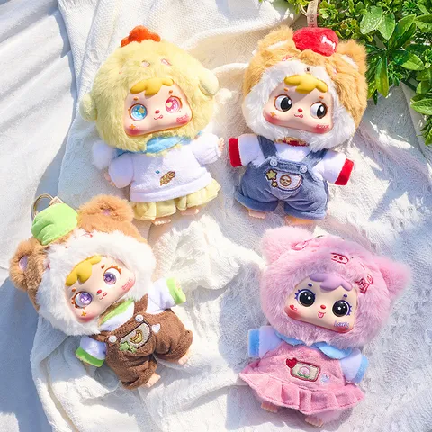 Cute Cartoon Plush Blind Box Doll Chinese Zodiac Animal Dress Up Plush Toy Squishy Creative Desktop Ornament Birthday Gift For Unisex