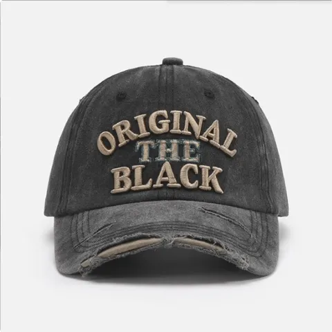 Vintage Gewaschene Baumwolle Baseballkappe Für Herren Damen Distressed Buchstaben Stickerei Sonnenschutz Schirmmütze Retro Denim Verstellbar Hut