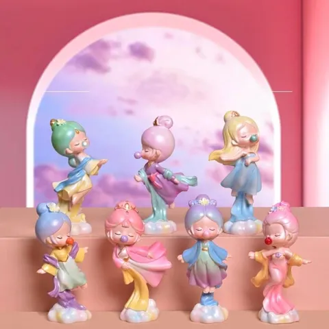 Sueño Dunhuang Hada Voladora Blind Box Trendy Juguete Figura Versión Q Estatua de Hada de Resina Adorno de Escritorio Regalo de Cumpleaños Decoración del Hogar