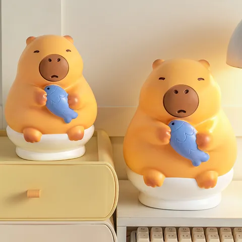 Cute Capybara Piggy Bank Unbreakable Vinyl Money Box For Kids Cartoon Animal Coin Bank Home Decor Desktop Ornament Birthday Gift