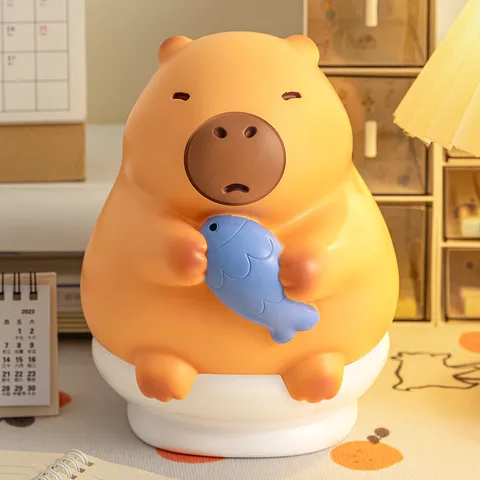 Cute Capybara Piggy Bank Unbreakable Vinyl Money Box For Kids Cartoon Animal Coin Bank Home Decor Desktop Ornament Birthday Gift
