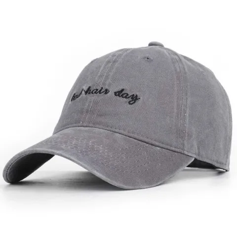 Casquette Dad Hat en Coton Délavé Brodée Bad Hair Day Casquette de Baseball Usée pour Hommes Femmes Réglable Décontractée Extérieur Chapeau de Soleil
