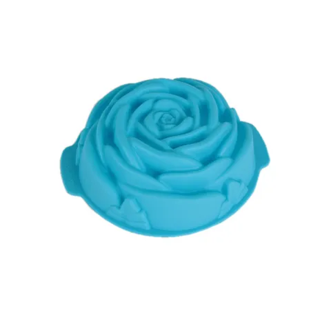Molde Grande de Silicona para Pastel de Rosa Herramienta de Horneado DIY Sartén de Pastelería Mousse Fondant Resistente a Altas Temperaturas