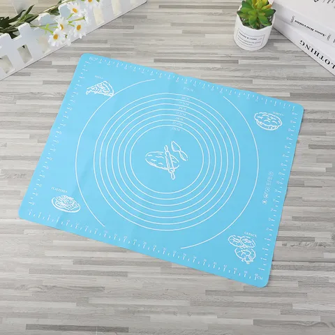 Alfombrilla de Silicona Grande para Amasar Tapete de Repostería Antiadherente Con Escala de Medida Resistente al Calor