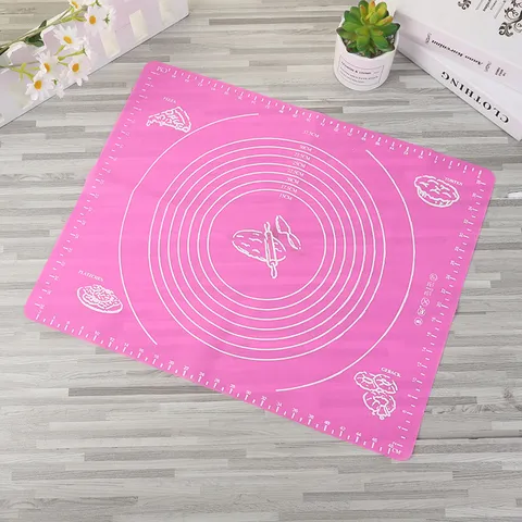 Alfombrilla de Silicona Grande para Amasar Tapete de Repostería Antiadherente Con Escala de Medida Resistente al Calor