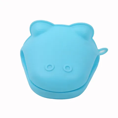 Manoplas de Horno de Silicona Resistentes al Calor Mini Agarraderas Antideslizantes Forma de Rana para Cocina Hornear Microondas