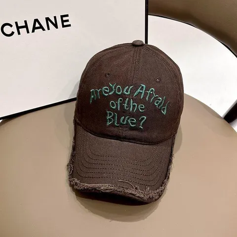 Retro Distressed Gewaschene Baumwolle Baseballkappe Für Damen Herren Stickerei Sonnenschutz Gebogene Krempe Streetwear Hut