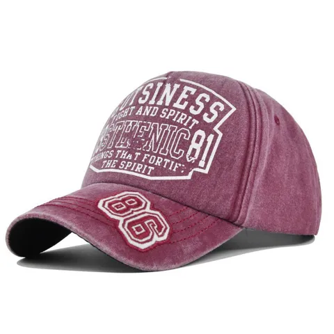 Vintage Washed Cotton Baseball Cap For Men Women Distressed Embroidery 86 Graphic Print Adjustable Sun Hat Streetwear