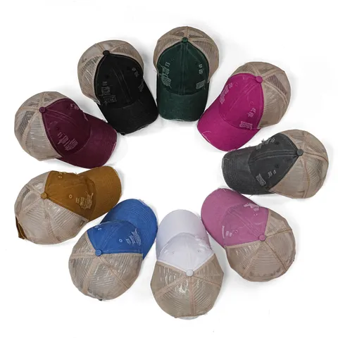 Vintage Distressed Mesh Baseballkappe Für Damen Herren Lässige Atmungsaktive Trucker Hat Zerrissene Sonnenschutz Outdoor Sonnenhut