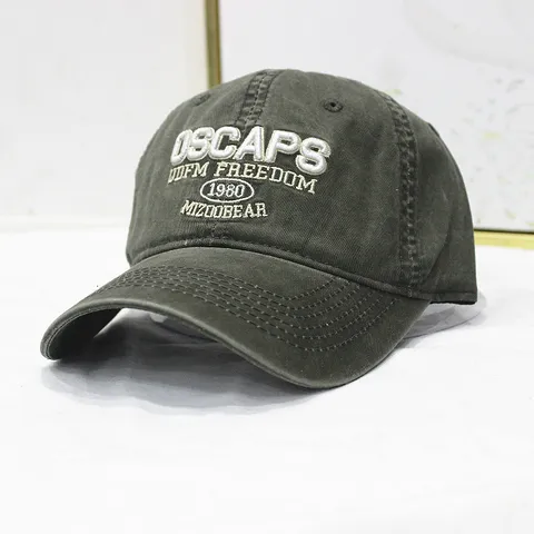 Vintage Gewaschene Baumwolle Baseballkappe Für Herren Damen Retro Buchstaben Bestickt Sonnenschutz Hip Hop Verstellbar Sport Hut