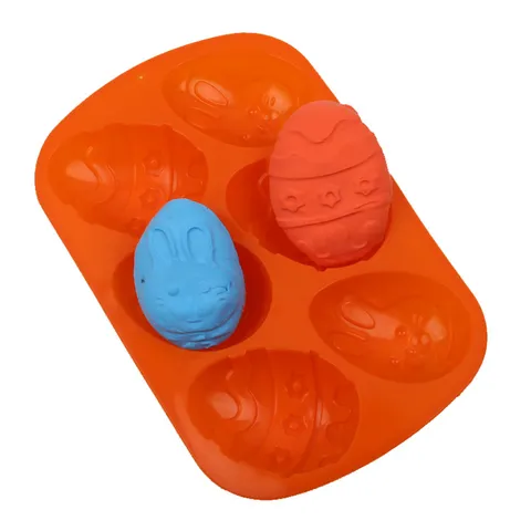 Molde de Silicona para Pasteles de Huevo de Pascua y Conejito Herramienta de Horno Resistente al Calor DIY Chocolate Jabón Fondant