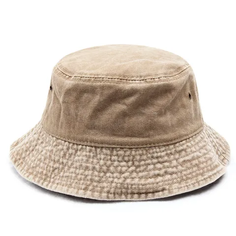 Sombrero de Pescador de Mezclilla de Algodón Lavado Envejecido Unisex para Hombres Mujeres Retro Senderismo al Aire Libre Gorra Lavada
