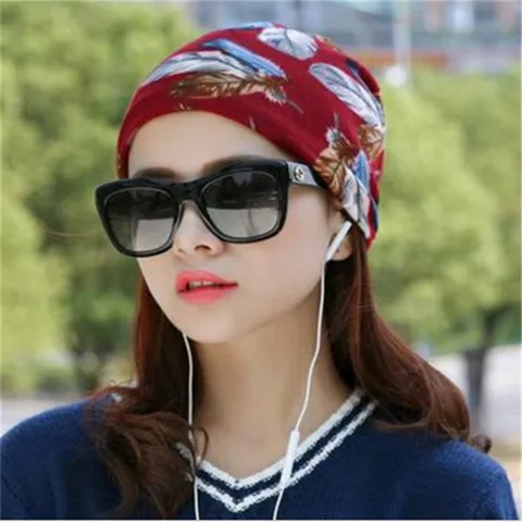 Unisex Kaschmir-Imitat Schlapphut-Beanie Mehrzweck Bedruckter Turban Halswärmer Für Damen Herren Winter Warm Kopfbedeckung