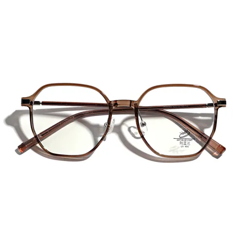 Retro TR90 Square Eyeglasses Frame For Men Women Anti Blue Light UV400 Protection Literary Optical Glasses Daily Clear Lens Eyewear