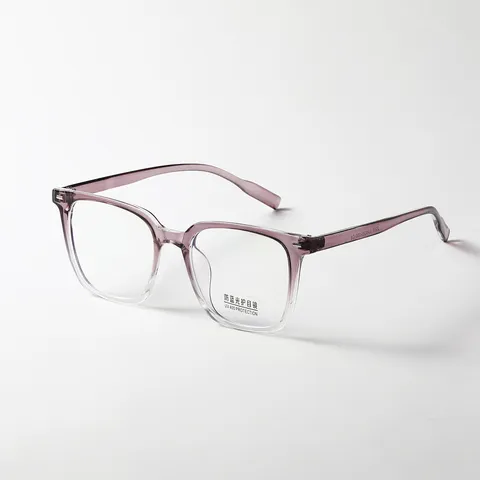 Unisex TR90 Square Glasses Frame Literary Academic Style Anti-Blue Light Glasses For Men Women Vintage Transparent Eyewear