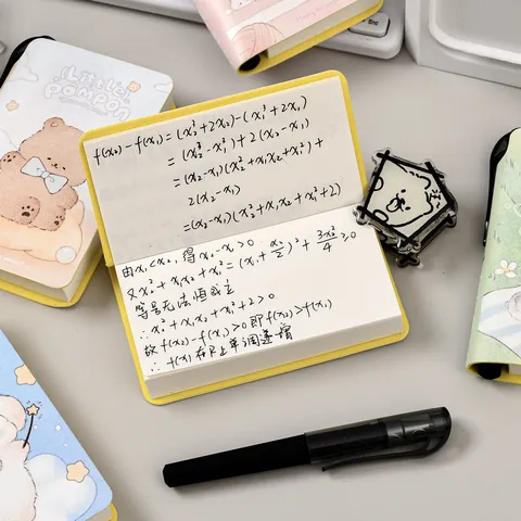Mini Cuaderno de Bolsillo Portátil Adorable Cubierta de Animales de Dibujos Animados Páginas en Blanco Diario para Oficina Escuela
