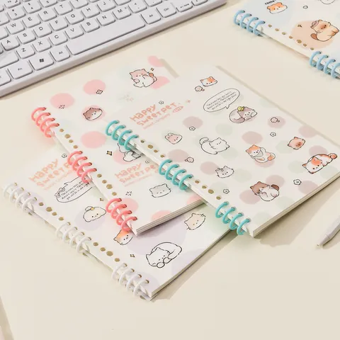 Quaderno ad Anelli Modello Animale Carino Rigato Raccoglitore ad Anelli Diario Studente Studio Presa Appunti Cancelleria per Ufficio