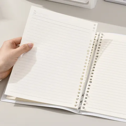 Minimalistisches Loseblatt Notizbuch Niedliches Katzenmuster Nachfüllbares Journal Für Studenten Büro PP Cover Tagesplaner Schreibblock
