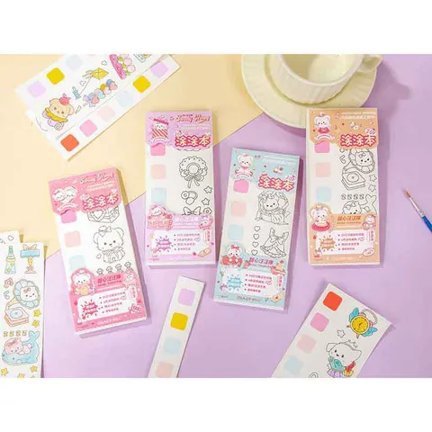 Children Gouache Graffiti Coloring Book Watercolor Painting Book Educational Drawing Book And Stickers For Kids