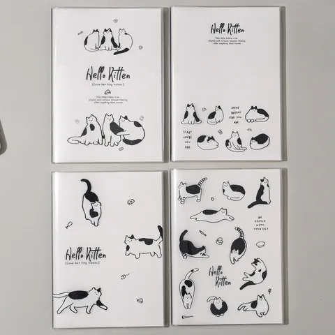 B5 Carino Gatto Design Rigato Diario Studente Taccuino Pianificatore Quotidiano Scuola Ufficio