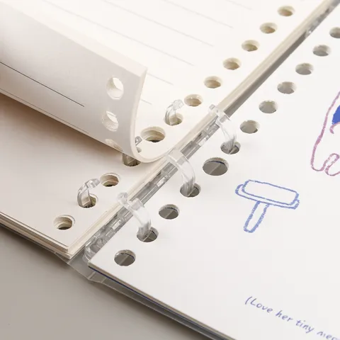 Cute Cat Loose Leaf Notebook Planner Journal Portable Refillable Notepad Student Writing Stationery Gift