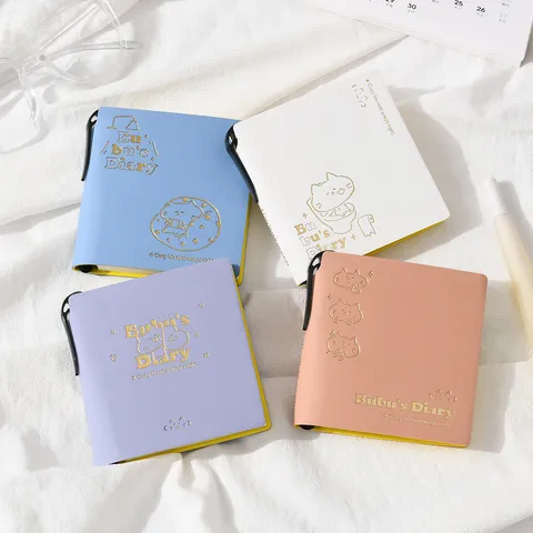 Lindo Cuaderno De Bolsillo Diario Papel Estudiante Bloc Kawaii Con Portabolígrafos Para Escritura Escolar Diaria