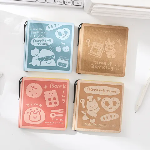 Cute Cartoon Pocket Notebook Student Diary Notepad Portable Mini Journal Writing Book With Practical Pen Holder
