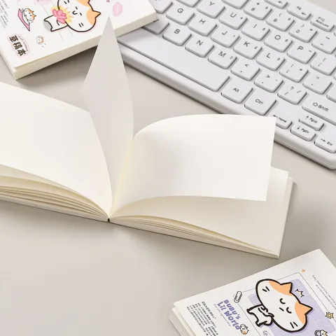 Cute Cartoon Cat A7 Draft Notebook Student Notepad Pocket Size Portable Memo Book Blank Paper Diary Stationery Gift
