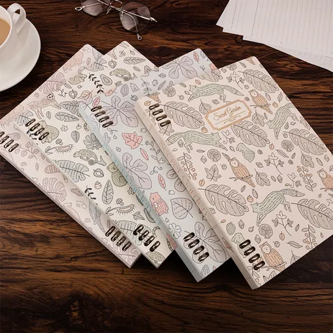 B5 Loose Leaf Notebook Refillable Lined Journal Retro Artistic Design Student Writing Notebook Office School Supplies