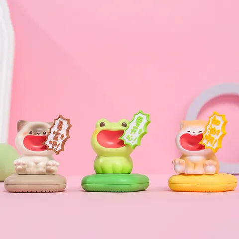 Creative Screaming Animal Resin Figurine Aromatherapy Box For Car Home Office Decor Frog Cat Pig Shiba Inu Magnet Diffuser Case