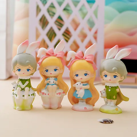 Figurine de Dessin Animé en Résine de la Forêt de Contes de Fées Décoration de Bureau Style Guérison Statue de Garçon et Fille Ornement de Décoration Maison Bureau Cadeau
