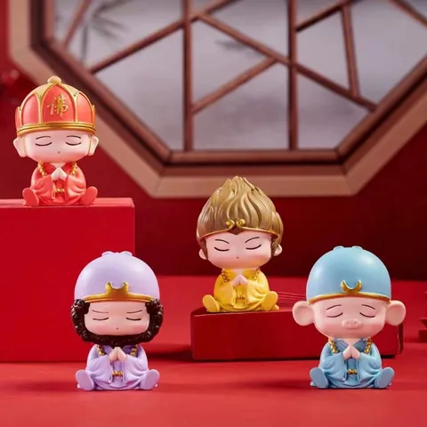 Chinesischer Stil Nationaler Trend Cartoon Mythologische Figur Harz Schreibtisch Ornamente Zen Heilung Süße Auto Büro Raum Dekoration Statue Geburtstag Geschenk