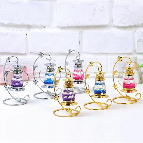 Candelabro Vintage Creativo de Hierro y Metal Vela de Gelatina de Océano con Conchas Lámpara de Aceite Colgante Regalo de Boda