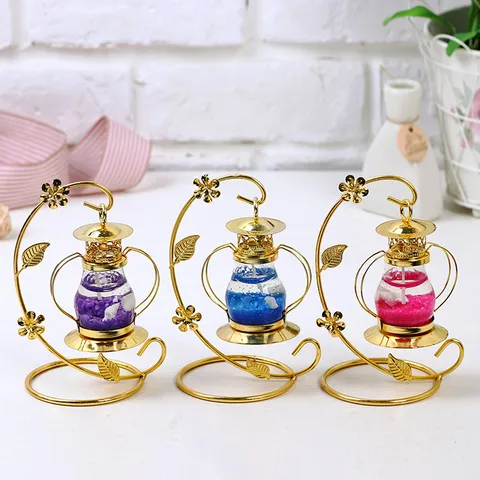 Candelabro Vintage Creativo de Hierro y Metal Vela de Gelatina de Océano con Conchas Lámpara de Aceite Colgante Regalo de Boda