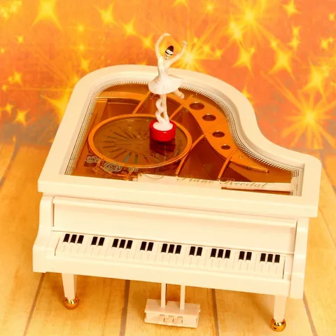 Rotating Ballet Girl Piano Music Box Mechanical Wind Up Musical Box Home Ornament Desk Decor Birthday Gift For Children