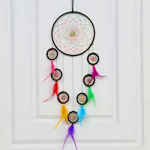 Kleurrijke Veer Dromenvanger Wanddecoratie Hangend Ornament Modern Minimalistisch Huis Decoratie Cadeau Voor Vrienden