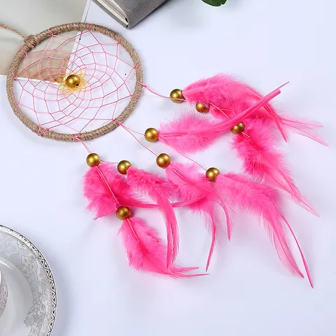 Attrape-Rêves Style Indien Fait Main Plume Carillon Éolien Décoration Murale Pour Chambre Maison Cadeau