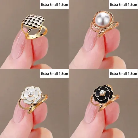 Multifunktionale Legierung Künstliche Perle Schalschnalle Mini Blume Kamelie Schachbrett Hemd Band Brosche Clip Für Damen Herren Dekorative Accessoires