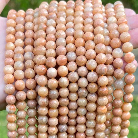 Natural Red Amazonite Loose Round Stone Beads For Jewelry Making DIY Handcrafted Bracelets Necklaces Polished Gemstone Beads