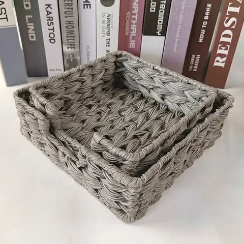 Minimalist PP Woven Tissue Box For Living Room Dining Table Waterproof Napkin Holder Home Storage Case Decor Coffee Color