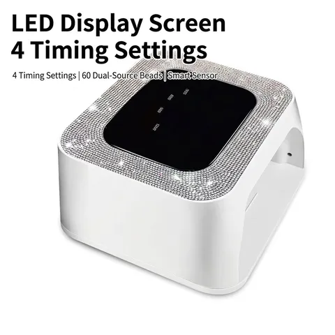 Lámpara de Uñas UV LED Profesional Alta Potencia Incrustaciones Strass Secado Rápido Sensor Automático Temporizador