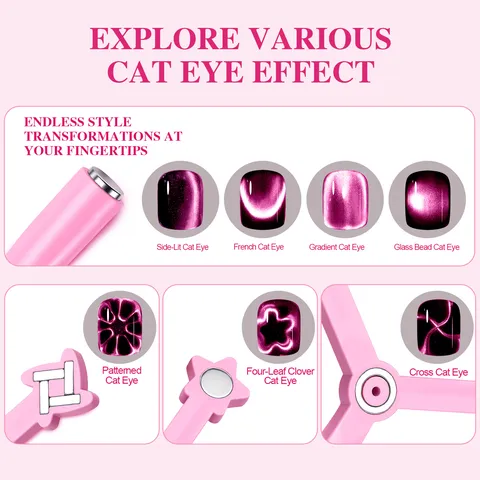 Herramienta Magnética Multifuncional para Nail Art Ojo de Gato Diseño de Flor Magnética Fuerte para Manicura DIY Belleza Accesorios