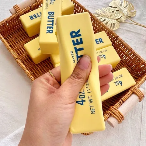 Simulation Butter Stick Bread Squishy Slow Rebound Stress Relief Toy Soft Cute Fidget Toy For Kids Adults